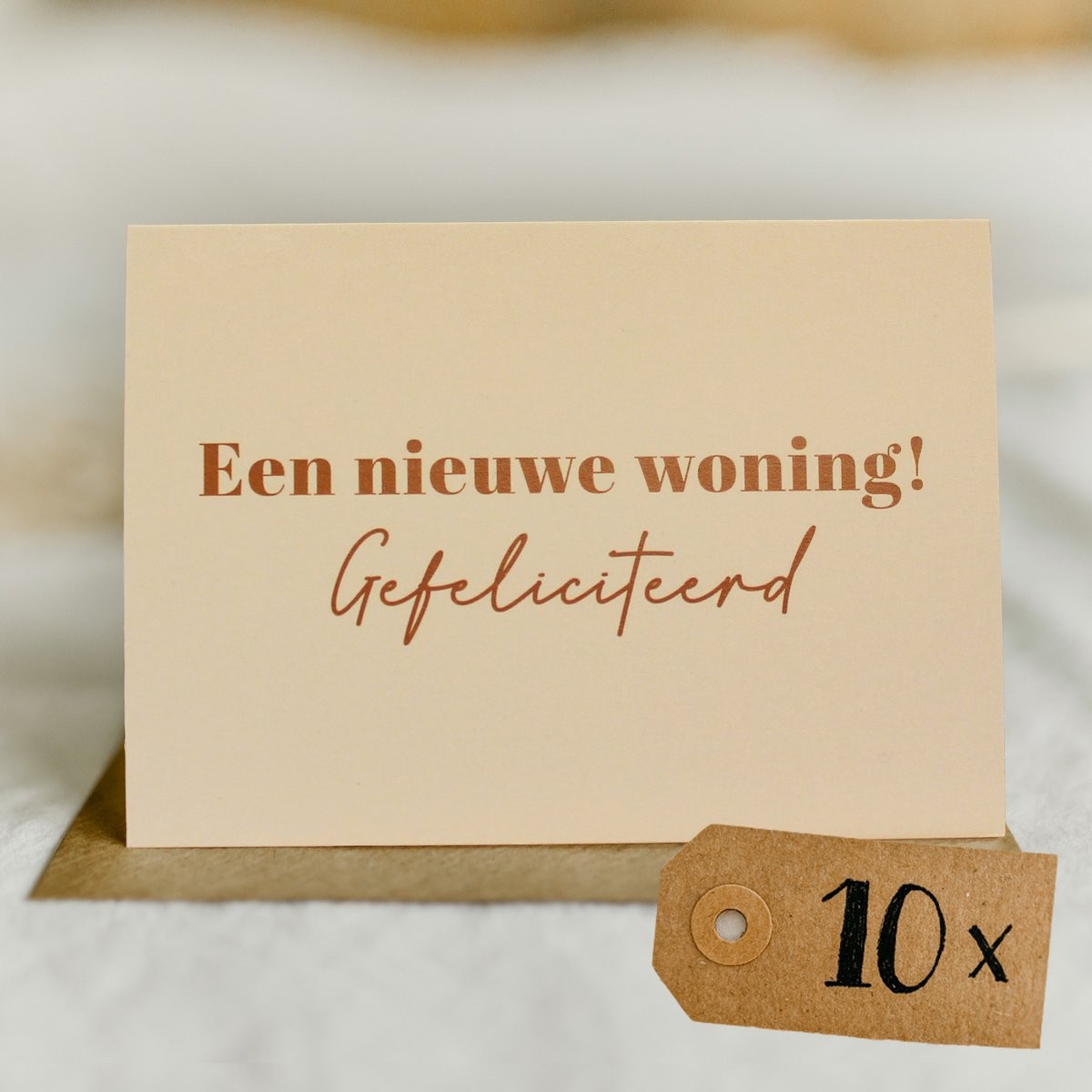 10x "Een nieuwe woning! Gefeliciteerd"
