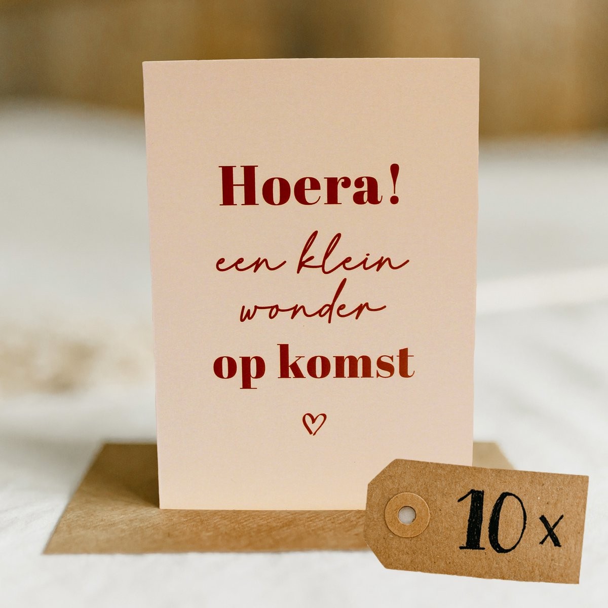 10x "Hoera een klein wonder op komst"