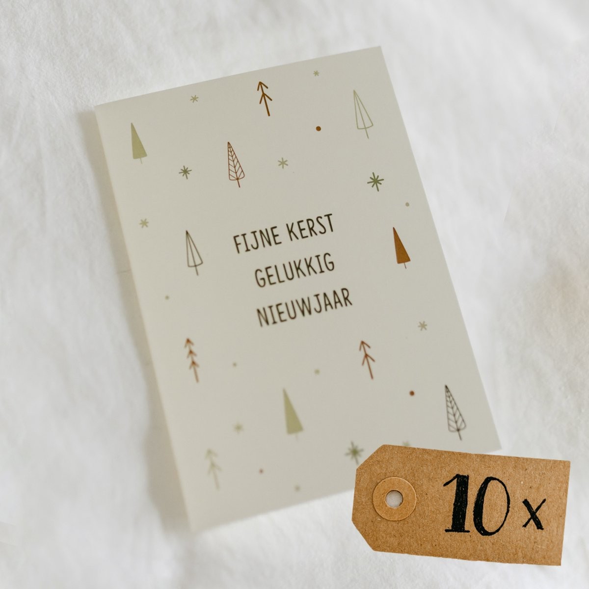 10x "Fijne kerst, gelukkig nieuwjaar"