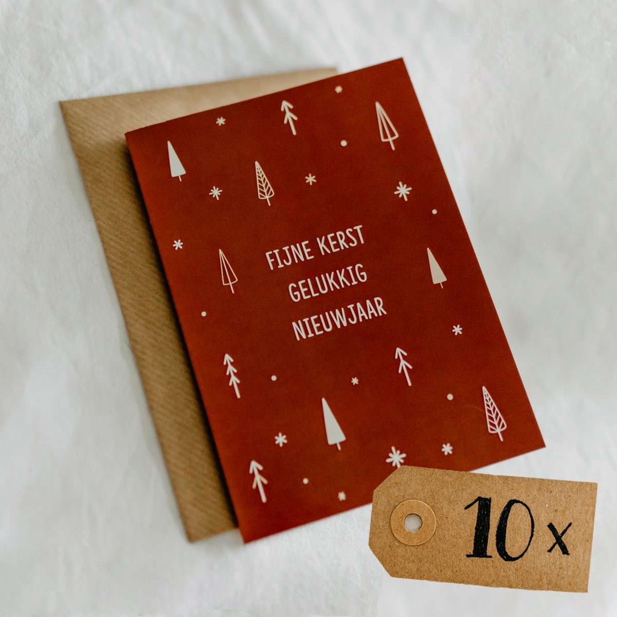 10x "Fijne kerst, gelukkig nieuwjaar"