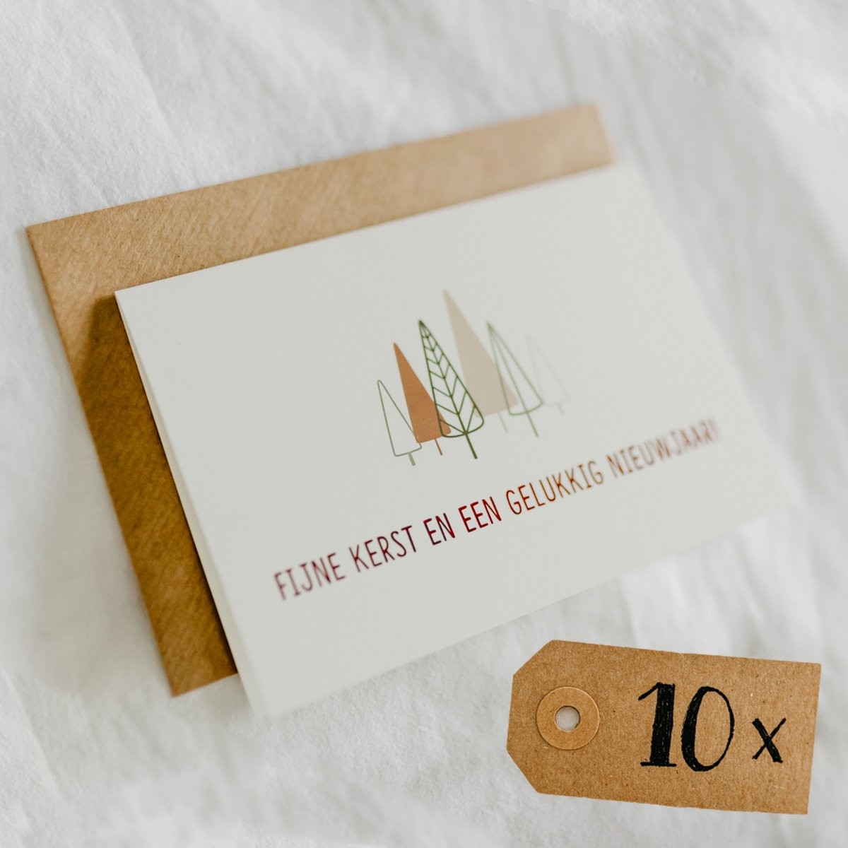 10x "Fijne kerst en een gelukkig nieuwjaar!"