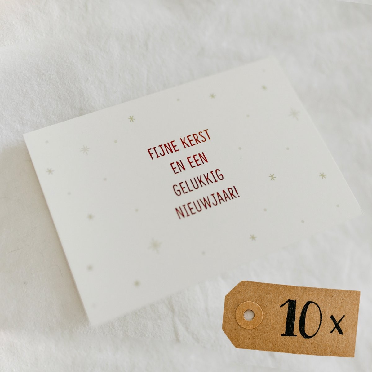 10x "Fijne kerst en een gelukkig nieuwjaar"