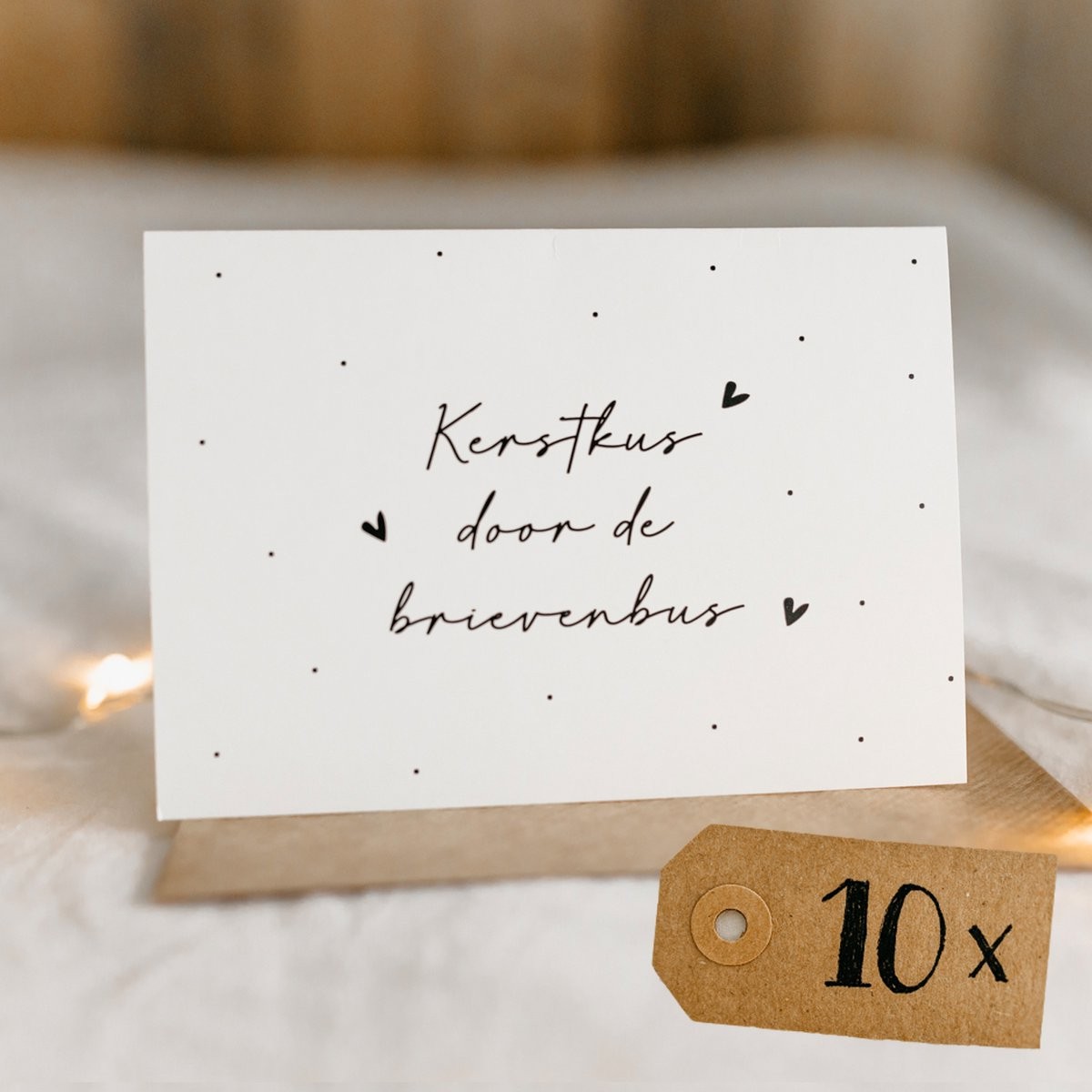 10x "Kerstkus door de brievenbus"
