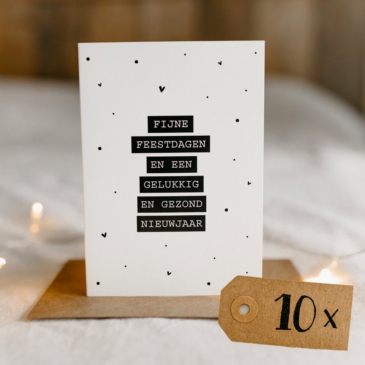 10x "Fijne feestdagen en een gelukkig en gezond nieuwjaar"