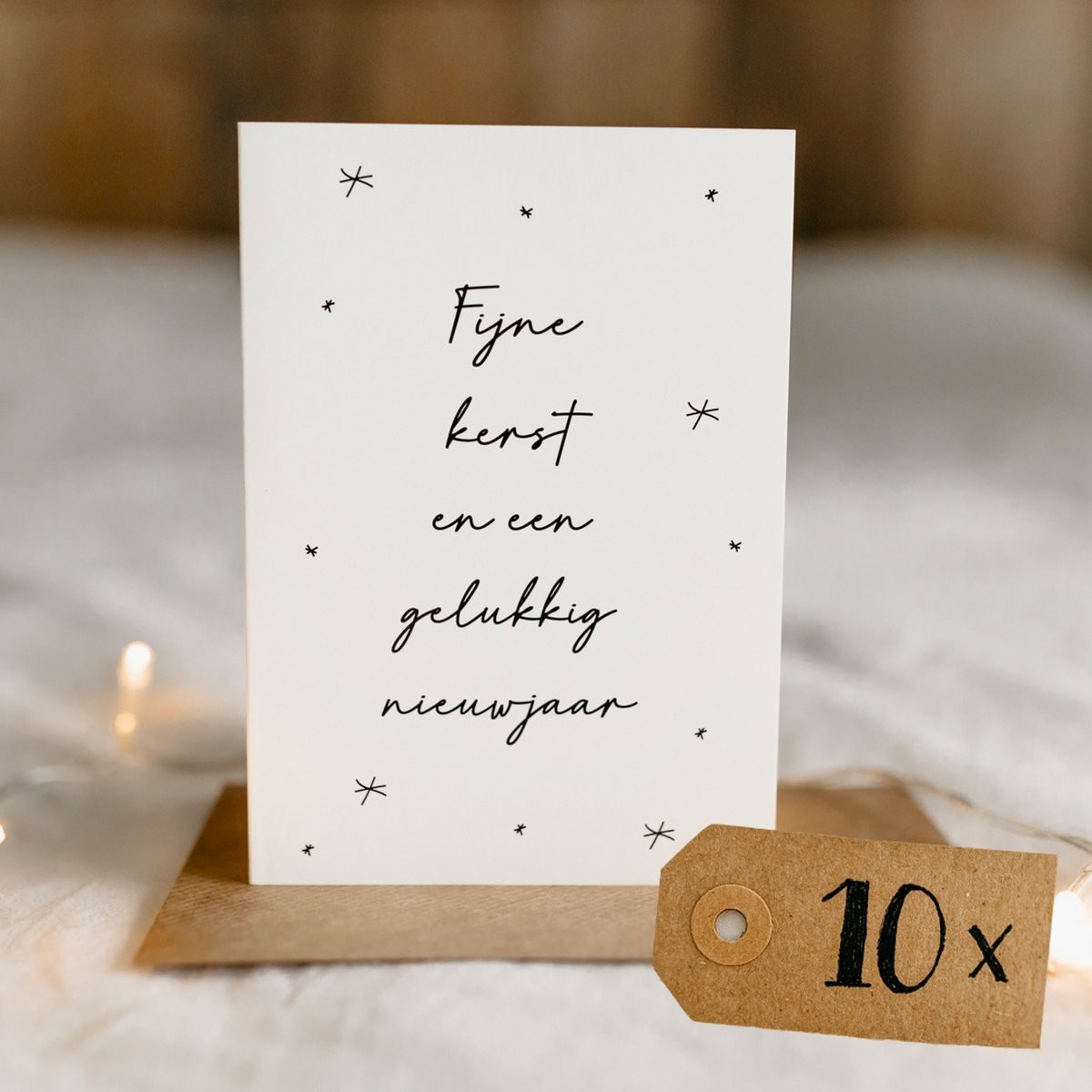 10x "Fijne kerst en een gelukkig nieuwjaar"