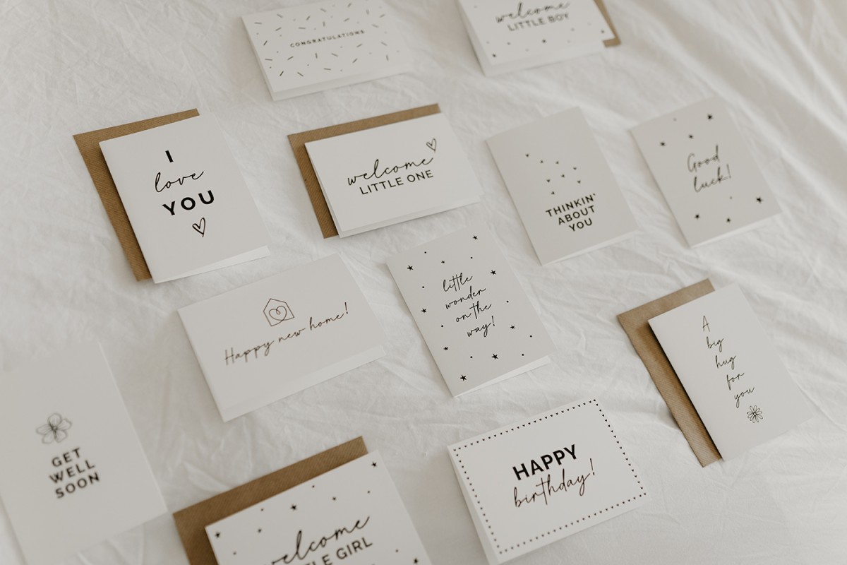 12x hippe kaartjes (A6)