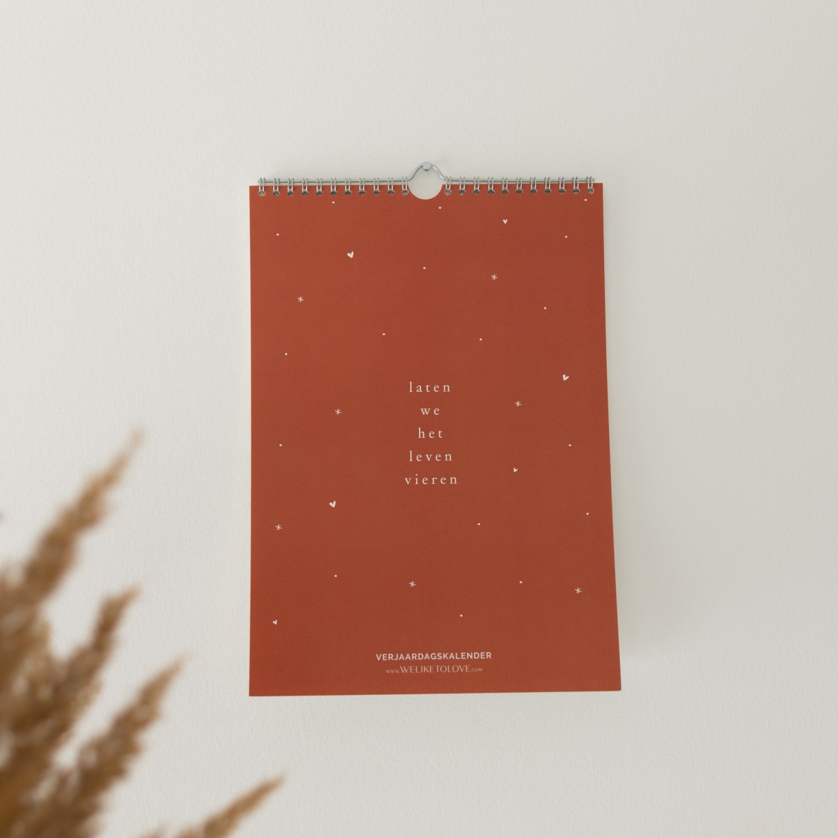 Hippe verjaardagskalender A4